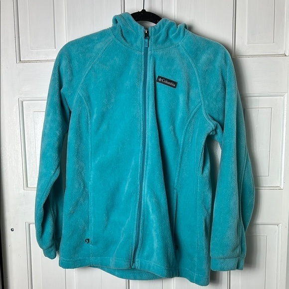 Columbia Turquoise Fleece Jacket Size X-Large - Picture 1 of 14